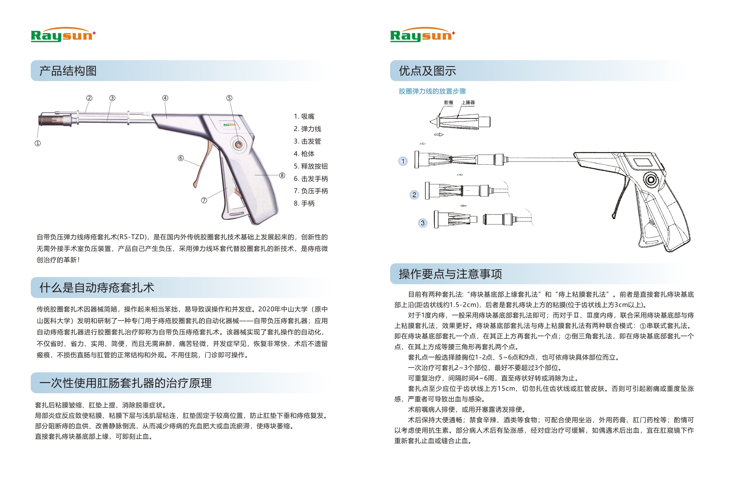自帶負(fù)壓彈力線套扎吻合器