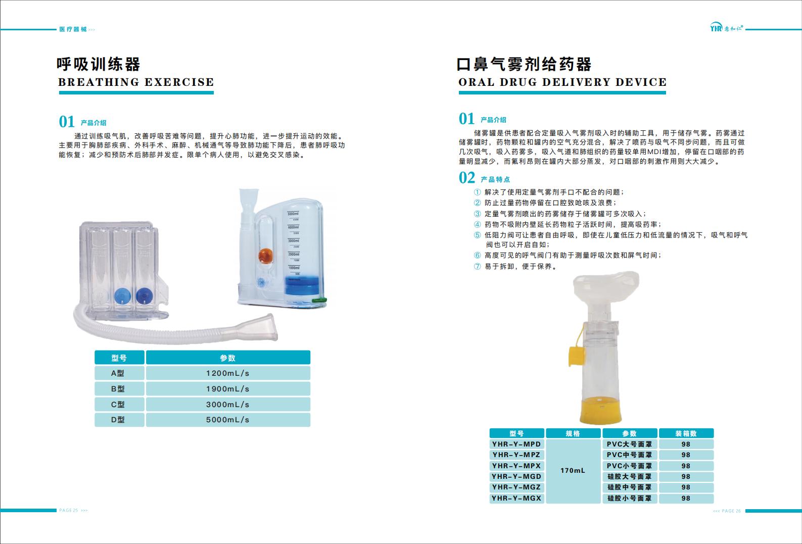 呼吸訓(xùn)練器、口鼻氣霧劑給藥器